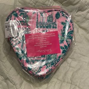 Lilly Pulitzer Heart Cosmetic Case